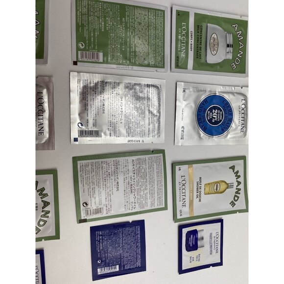 L’Occitane Sample Lot 12pc Eye Balm Shower Oil Hand Cream Milk Concentrate Trave - Picture 7 of 11